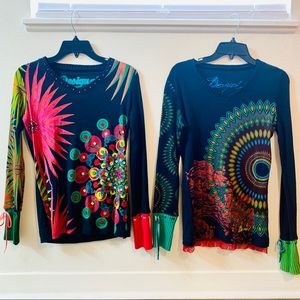 Two Desigual Long Sleeve Shirts